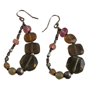 Silpada Elegant Beaded Earrings with Earthy Tones W2158